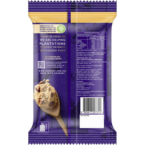 Cadbury Baking Milk Chocolate Chips Value Pack 410g