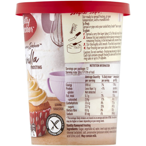 Betty Crocker Vanilla Gluten Free Frosting 400g