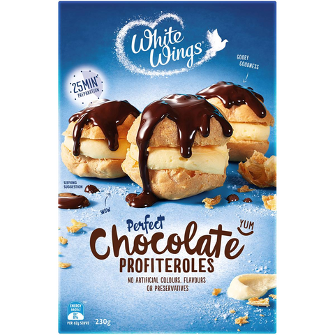 White Wings Dessert Mix Chocolate Profiteroles 230g