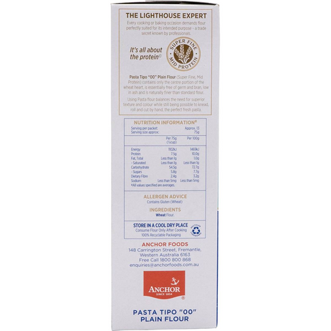 Lighthouse Plain Flour For Pasta Tipo "00" 1kg