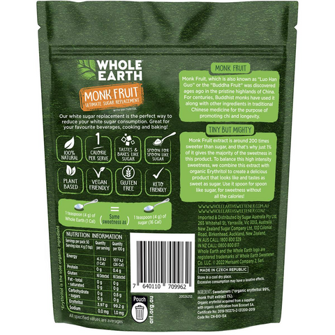 Whole Earth Monk Fruit Sweetener Granules 200g