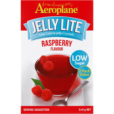 Aeroplane Jelly Lite Raspberry Flavour Low Calorie Jelly Crystals 2x9g