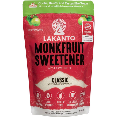 Lakanto Monkfruit Classic Sweetener Replaces White Sugar 500g