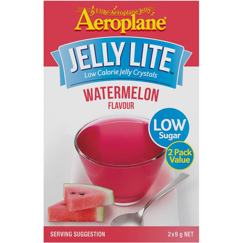 Aeroplane Jelly Lite Watermelon Flavour Low Calorie Jelly Crystals 2x9g