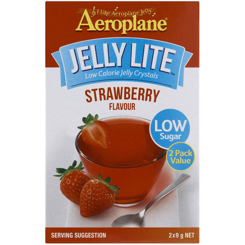 Aeroplane Jelly Lite Strawberry Flavour Low Calorie Jelly Crystals 2x9g