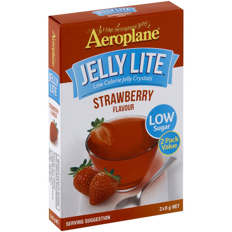 Aeroplane Jelly Lite Strawberry Flavour Low Calorie Jelly Crystals 2x9g