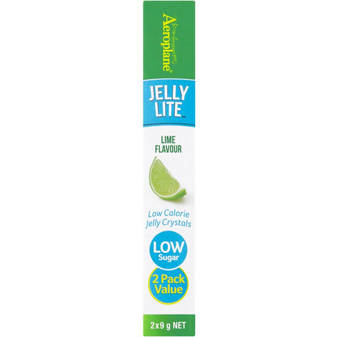 Aeroplane Jelly Lite Lime Flavour Low Calorie Jelly Crystals 2x9g