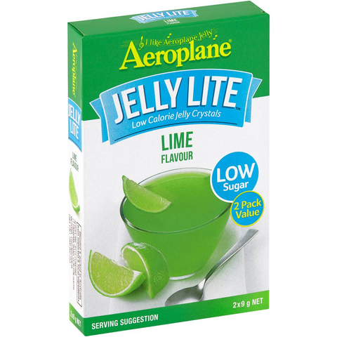 Aeroplane Jelly Lite Lime Flavour Low Calorie Jelly Crystals 2x9g