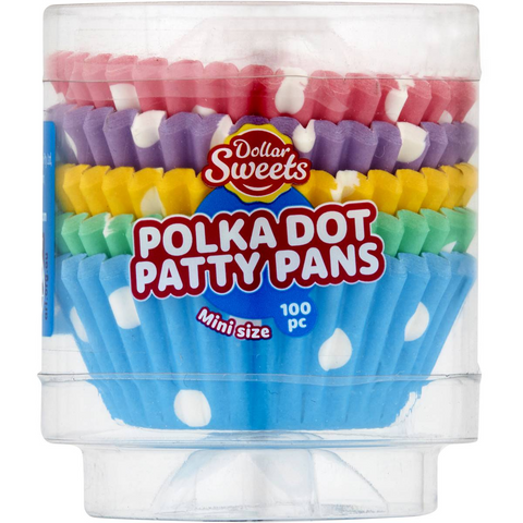 Dollar Sweets Polka Dot Patty Pans Assorted 100 Pack