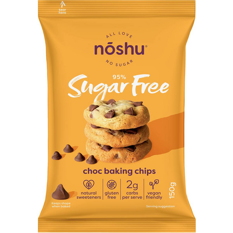 Noshu 95% Sugar Free Choc Baking Chips 150g