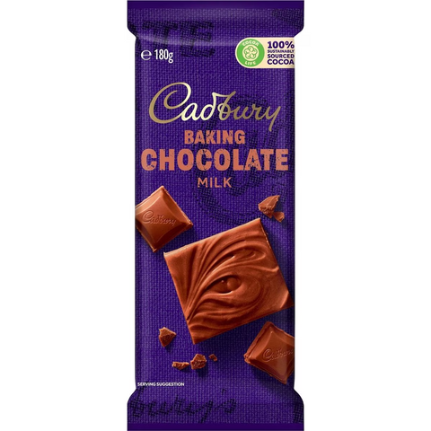 Cadbury Baking Milk Chocolate Block 180g