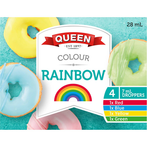 Queen Rainbow Food Colours 4 Pack