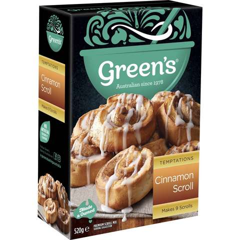 Green's Temptations Cinnamon Scroll Mix 520g