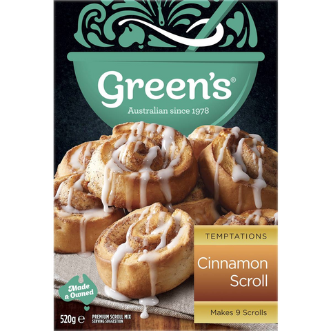 Green's Temptations Cinnamon Scroll Mix 520g