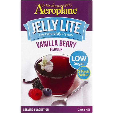 Aeroplane Jelly Lite Vanilla Berry Low Calorie Jelly Crystals 2x9g