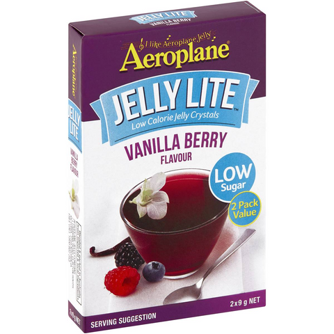 Aeroplane Jelly Lite Vanilla Berry Low Calorie Jelly Crystals 2x9g