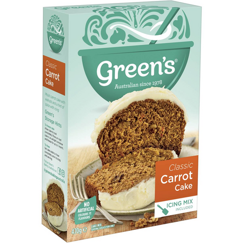 Green's Cake Mix Traditional Carrot 470g