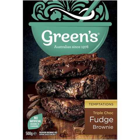 Green's Brownie Mix Triple Chocolate Fudge 500g