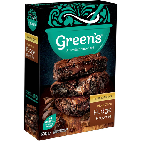 Green's Brownie Mix Triple Chocolate Fudge 500g