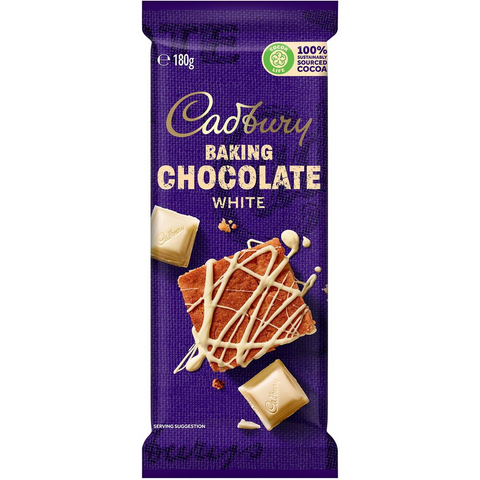 Cadbury Baking White Chocolate Block 180g