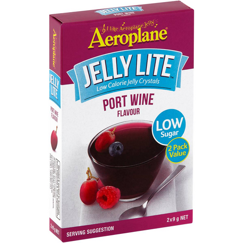 Aeroplane Jelly Lite Port Wine Flavour Low Calorie Jelly Crystals 2x9g