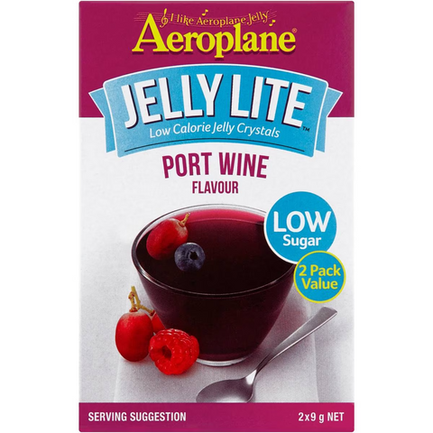 Aeroplane Jelly Lite Port Wine Flavour Low Calorie Jelly Crystals 2x9g