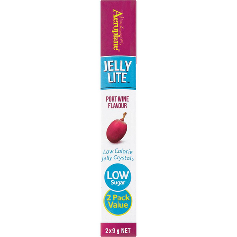 Aeroplane Jelly Lite Port Wine Flavour Low Calorie Jelly Crystals 2x9g