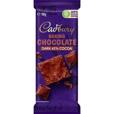 Cadbury Baking Dark Chocolate Block 180g