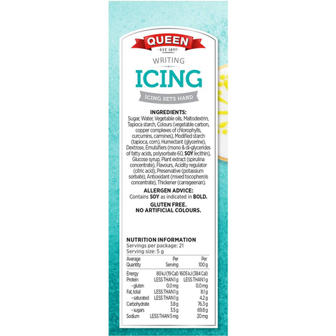 Queen Writing Icing 5 Pack