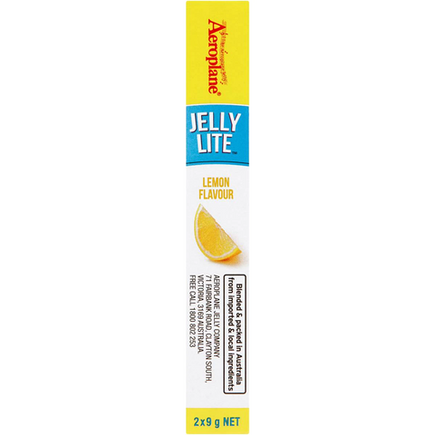 Aeroplane Jelly Lite Lemon Flavour Low Calorie Jelly Crystals 2x9g