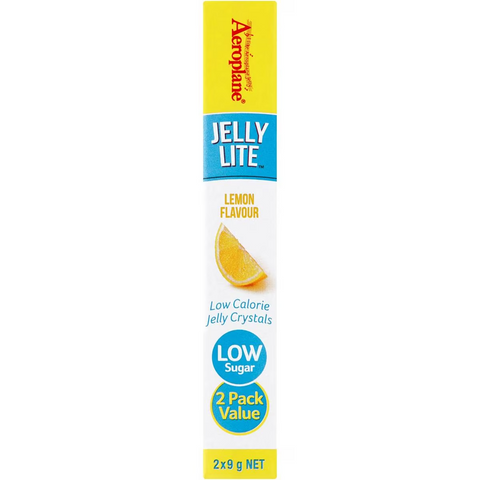 Aeroplane Jelly Lite Lemon Flavour Low Calorie Jelly Crystals 2x9g