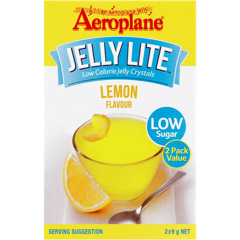 Aeroplane Jelly Lite Lemon Flavour Low Calorie Jelly Crystals 2x9g