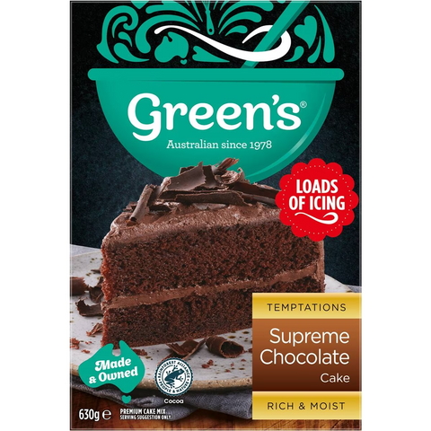 Green's Temptations Supreme Chocolate Cake Mix 630g