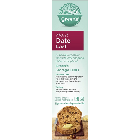 Green's Cake Mix Traditional Date Loaf 415g