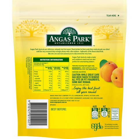 Angas Park Dried Apricots 200g