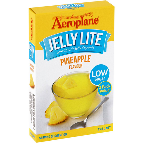 Aeroplane Jelly Lite Pineapple Flavour Low Calorie Jelly Crystals 2x9g