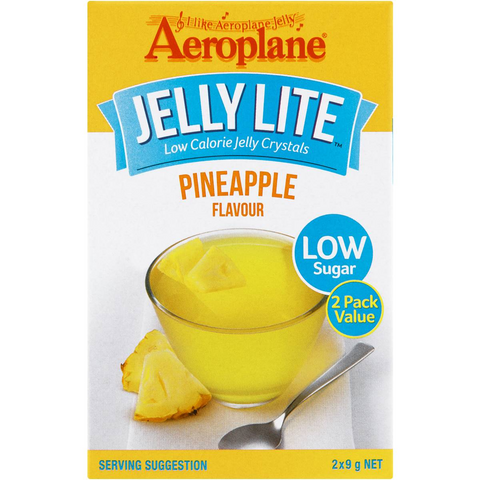 Aeroplane Jelly Lite Pineapple Flavour Low Calorie Jelly Crystals 2x9g