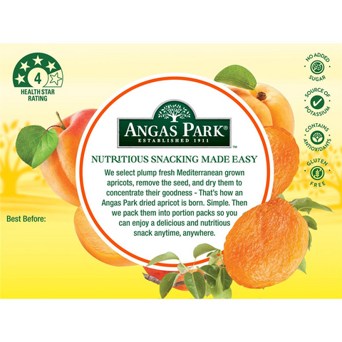 Angas Park Apricots Snack Packs 5pk