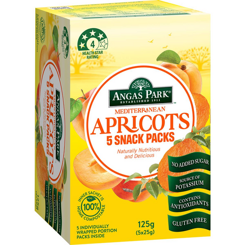 Angas Park Apricots Snack Packs 5pk