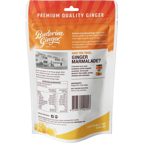 Buderim Crystallised Ginger 200g