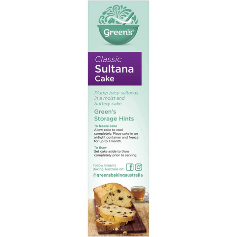 Green's Cake Mix Traditional Sultana 340g