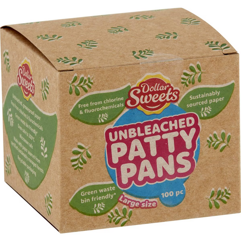 Dollar Sweets Unbleached Patty Pans Large 100 Pack