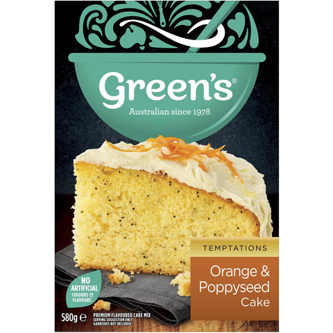 Green's Orange Poppyseed Cake Mix 580g