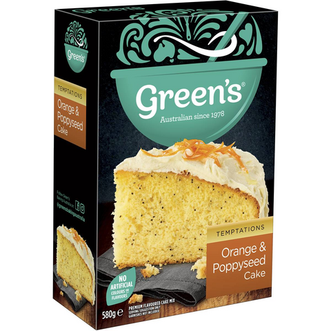 Green's Orange Poppyseed Cake Mix 580g