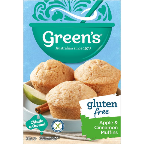 Green's Gluten Free Apple & Cinnamon Muffin Mix 385g