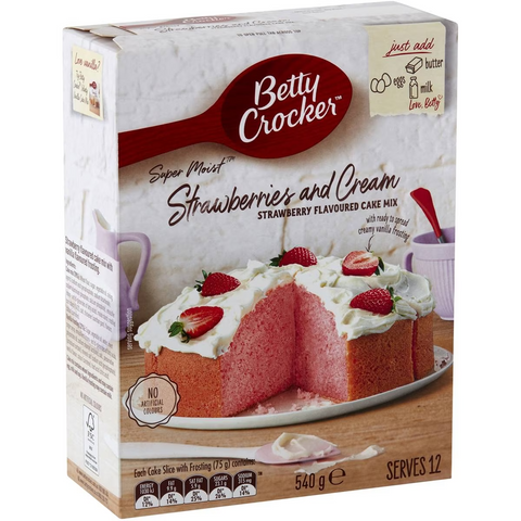 Betty Crocker Strawberries & Cream Cake Mix Cake Mix 540g