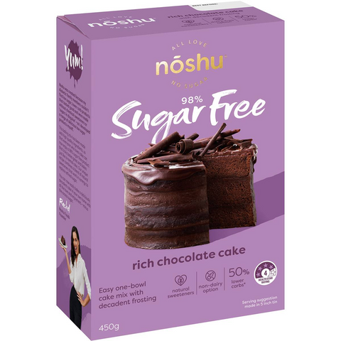 Noshu 98% Sugar Free Rich Chocolate Cake Mix 450g