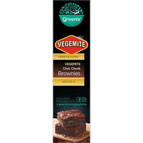 Green's Vegemite Choc Chunk Brownie Mix 400g