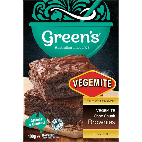 Green's Vegemite Choc Chunk Brownie Mix 400g