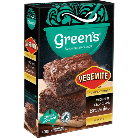 Green's Vegemite Choc Chunk Brownie Mix 400g